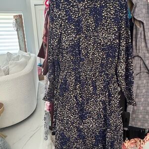 Nanette Lepore Navy and yellow Long Sleeve Dress